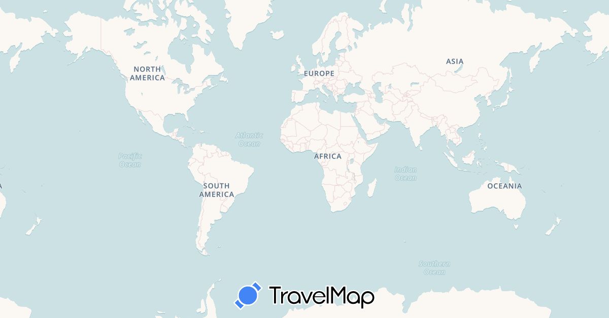 TravelMap itinerary: driving in Spain, France, Portugal (Europe)